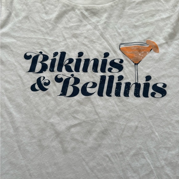 Wildfox NWT Bikinis & Bellinis White Tee - Picture 3 of 6